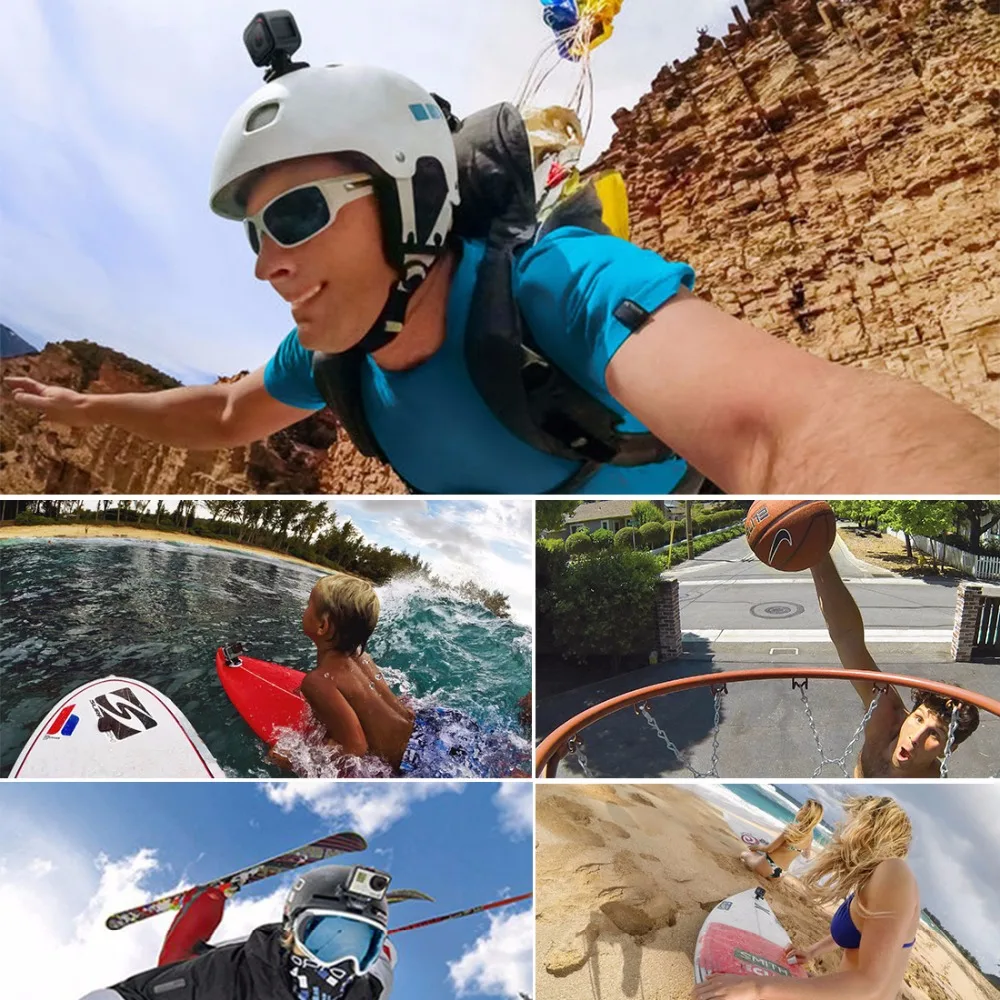 Для Go Pro Аксессуары 2 изогнутые поверхностные крепления + плоские 4 3M наклейки для