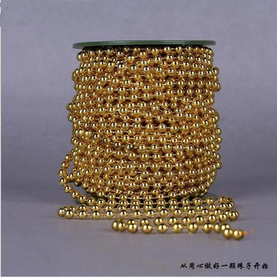 Цепочка с бусинами из искусственного жемчуга 1 м 6 мм|decorative decorative|decoration hangingdecorative