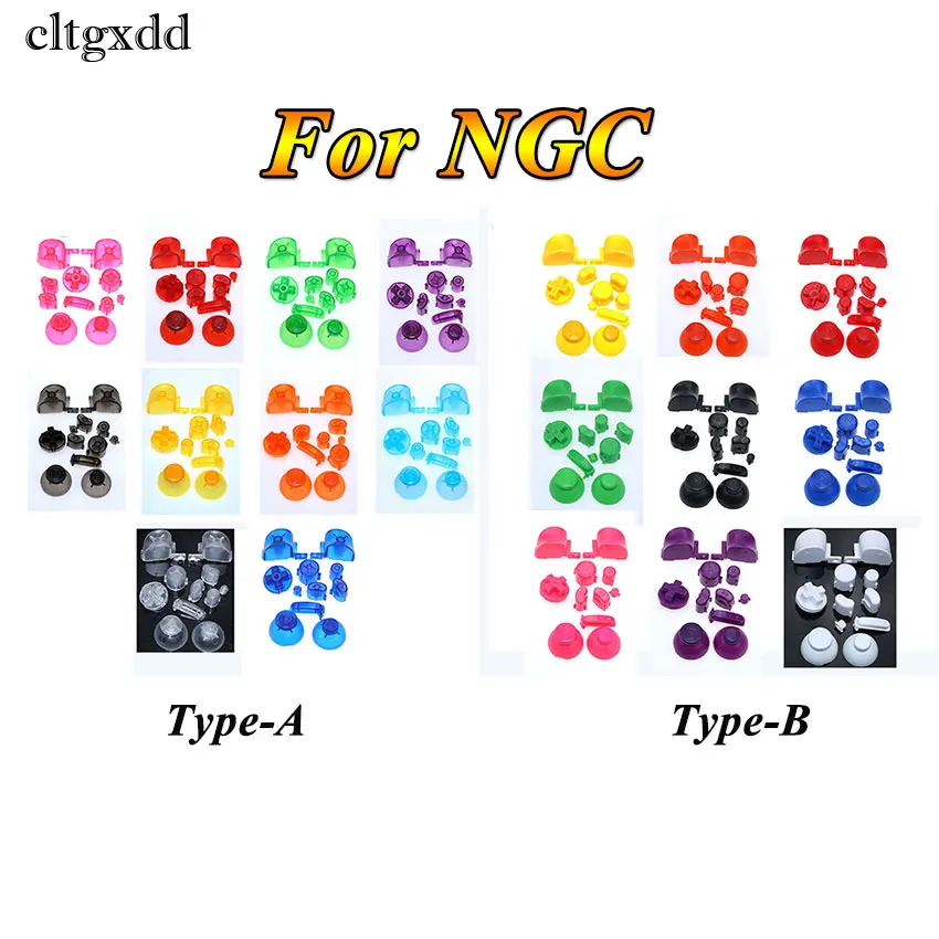 10 наборов аналоговых кнопок и колпачков клавиатуры Y X A B Z кнопки колпачки джойстика для Nintend Gamecube для контроллера NGC Полная кнопка