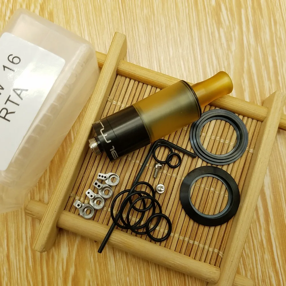 Dvarw MTL Style Mini 16 мм RTA Rebuildable Atomizer 316SS PEI Нижняя система воздушного потока Dual Post Build Deck