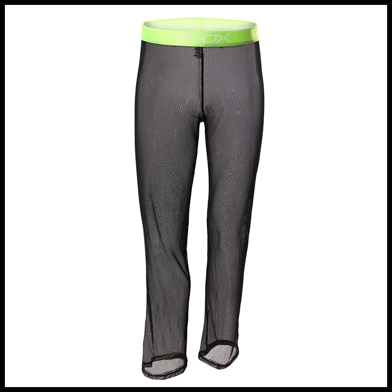 Мужская пижама с сеточкой модные эластичные дышащие прозрачные забавные штаны