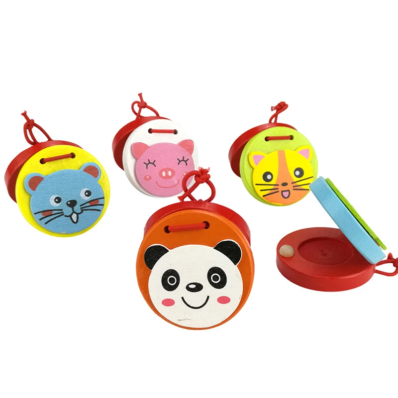 Wooden Cartoon Animal Ring Board Wood Color Music Perception Instrument Children Educational Toys Games Gift For Kids |