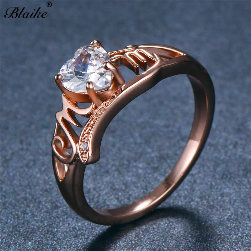Новинка 2019 кольца Blaike с белым/фиолетовым Цирконом для женщин на день матери