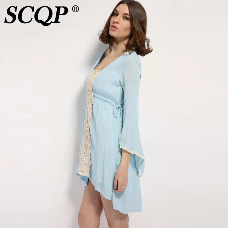 SCQP Вышивка Цветочные Лук Богемный Dress Flare Рукавом Дамы Спинки Автопортрет Мини Sexy