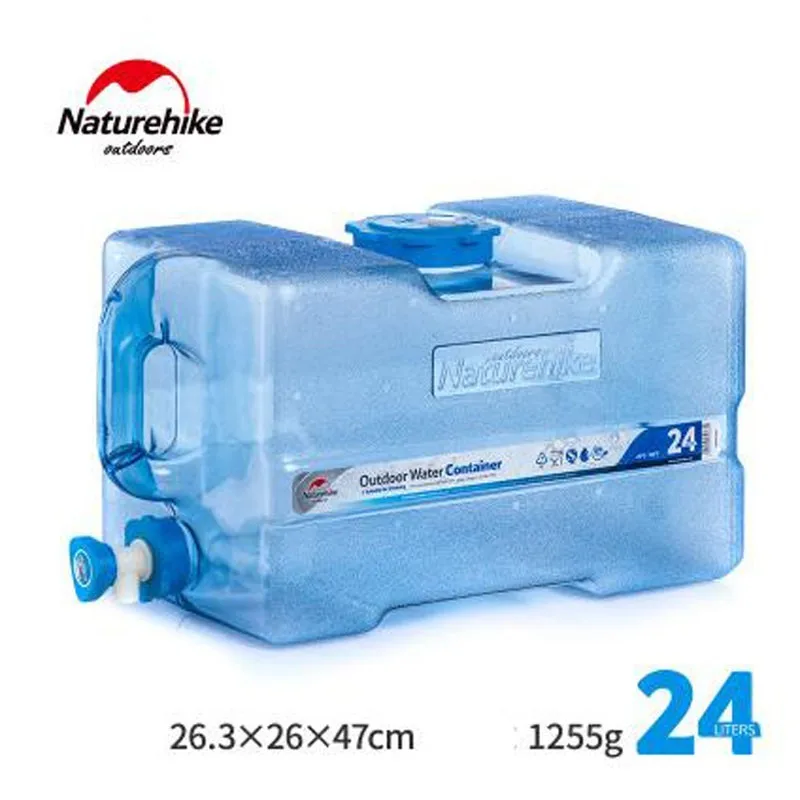 Naturehike открытый 12L/19L/24L большой хранения воды Buckes ведро емкость ПК ведра может быть заполнен кипящей водой NH18S024-T - Цвет: 24L
