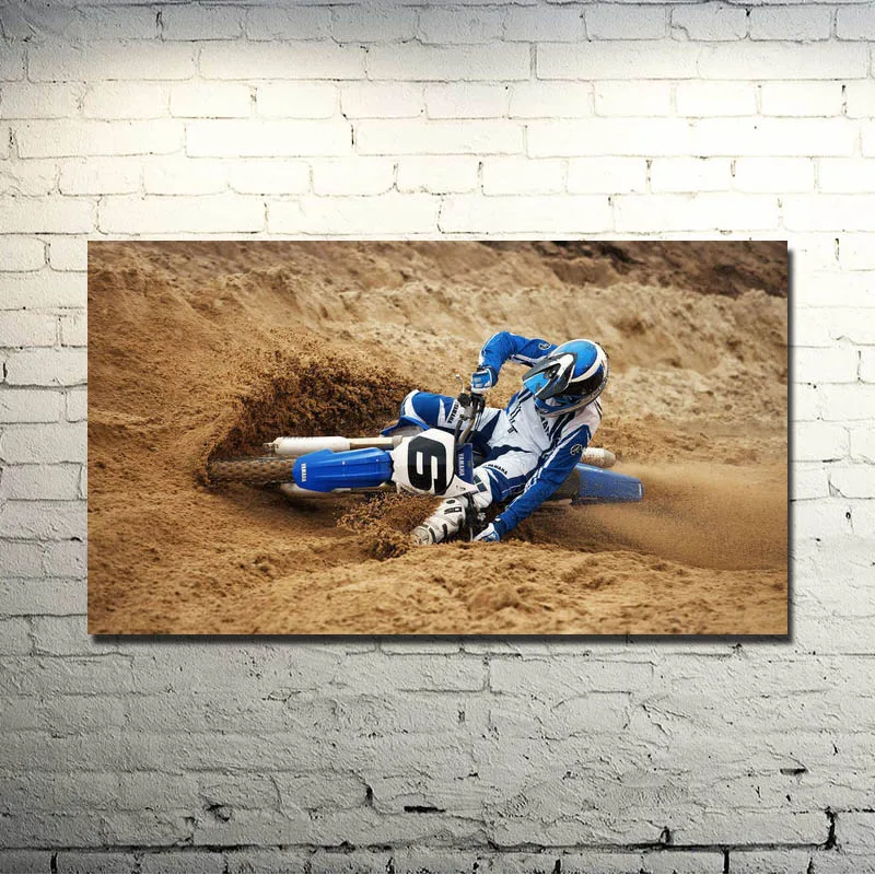 DIRT BIKE JUMP Искусство Шелковый плакат 13x24 дюйма картина на спортивную тематику для