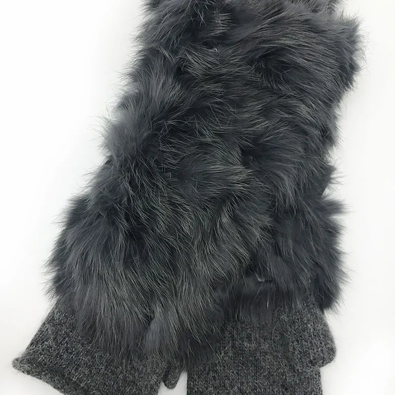 Шерстяные перчатки новинка 2020 зимние женские утепленные варежки из кроличьего