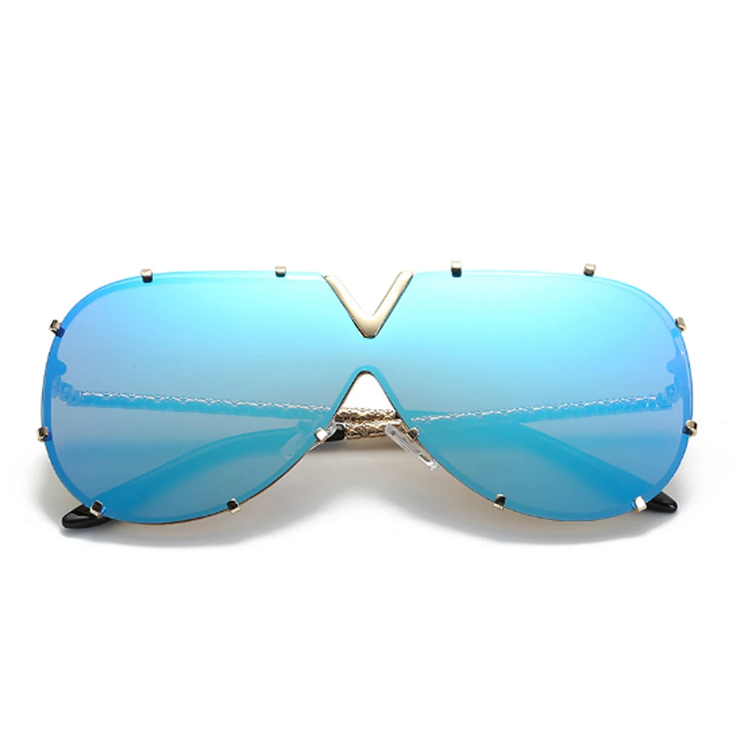 Элитный бренд негабаритных солнцезащитные очки для Для женщин прозрачные линзы
