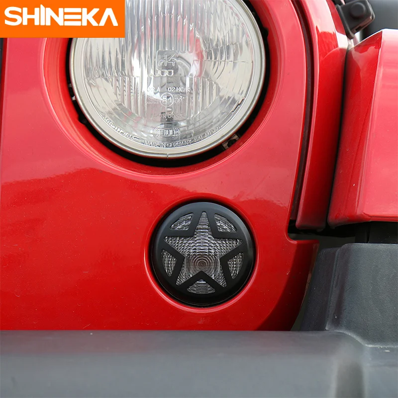 Стайлинг автомобиля SHINEKA для Jeep Wrangler JK 07 16 накладка на переднюю сигнальную лампу