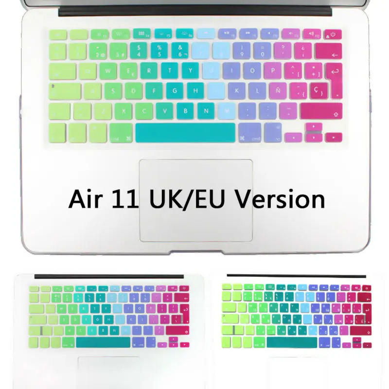 Новый Силиконовый водонепроницаемый чехол для клавиатуры Air 11 Apple Macbook 6 дюйма ЕС