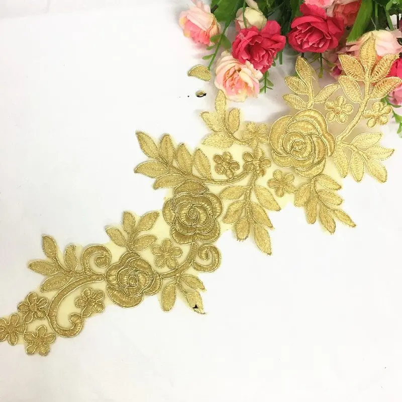 

GLace 10pcs/lot 4colour rose flower car bone lace wedding accessories DIY craft material TX901