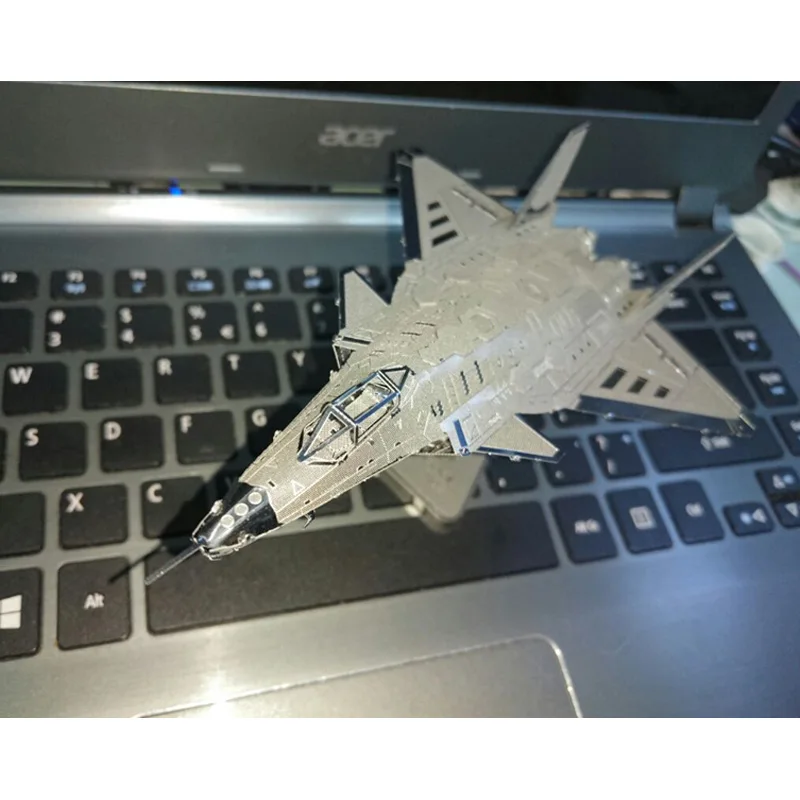 Piececool Fighter Battleplane J20 JET DIY 3d металлическая нано-головоломка, Сборная модель, наборы, P063-S, лазерная резка, пазлы, игрушки
