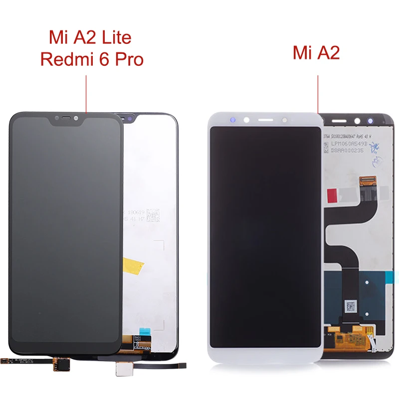 ЖК-дисплей для Xiaomi Mi A2 Global/ Lite с сенсорным экраном и рамкой дигитайзер 10 точек