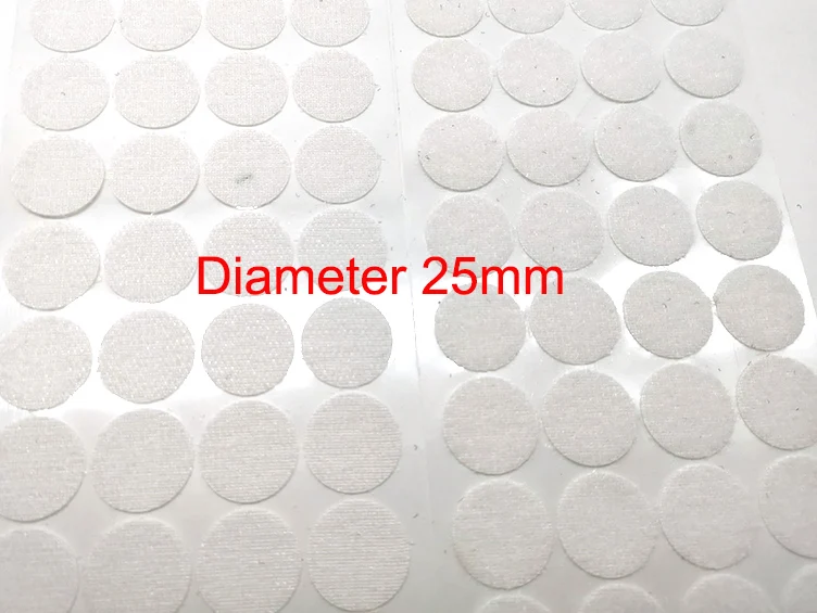 white 25mm 500pair 500 пар на клеевой основе с крючками и петлями сильная самоклеящаяся крепежная лента для монет в горошек Стикеры для DIY Швейные аксессуары 10/15/20/25/30 мм - Цвет: white 25mm 500pair