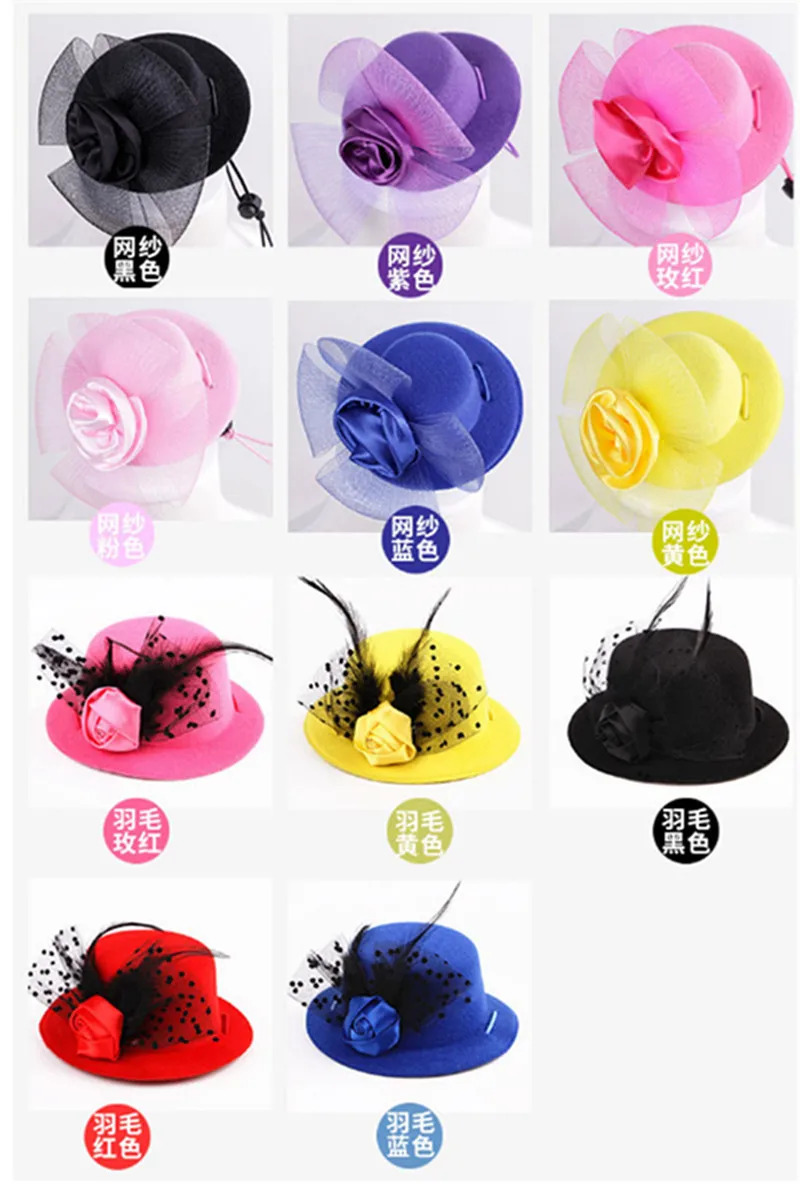 Pet European-style hat Ladies Hat Dog Gentleman Cat Headgear For Parties 190101-19 | Дом и сад