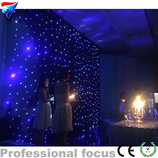 Бесплатная доставка 4*6 м Светодиодная звезда занавеска для ночного клуба сцены