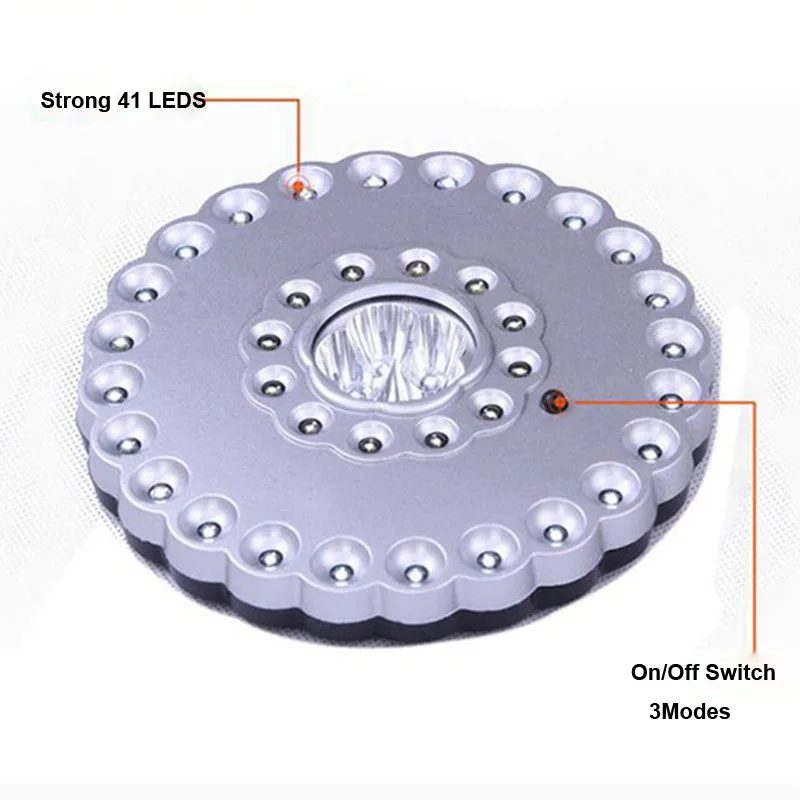 Портативный фонарь 41 светодиодные ночные светильники 3 режима 4 * AA батарея лампа