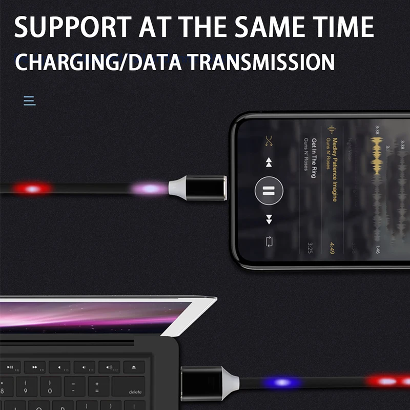 Usb-кабель с голосовой активацией BoeYink для iPhone XS Max XR X 8 7 6 6 S 5 5S samsung Голосовое управление музыкальный Шнур кабель для мобильного телефона