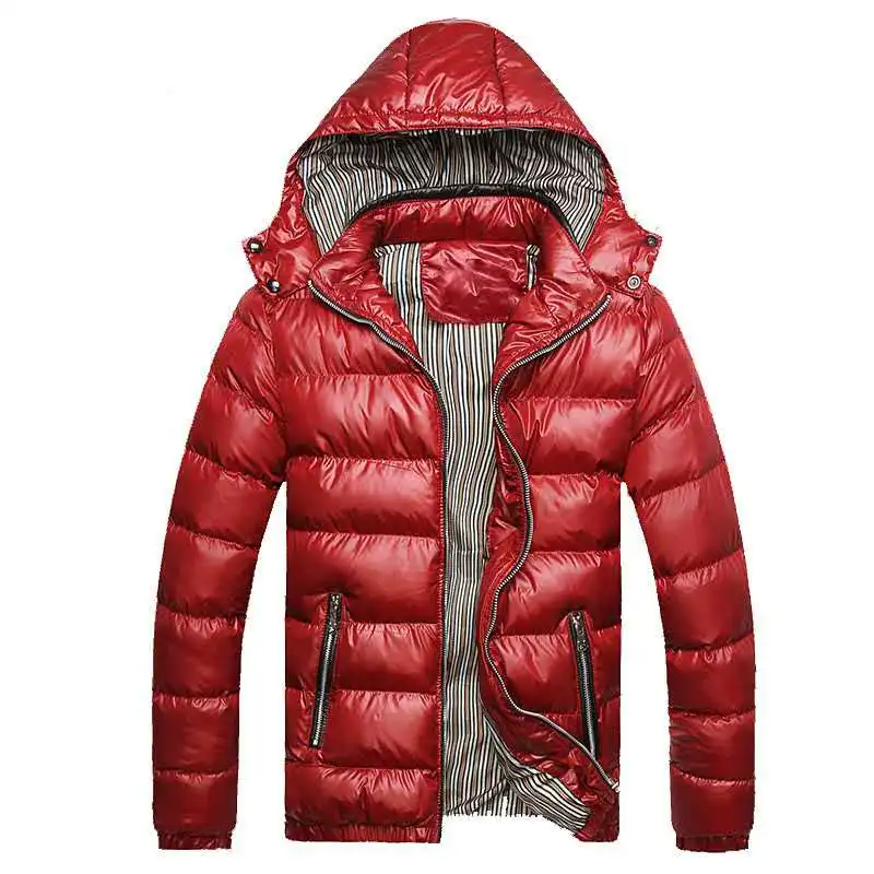 red Новая зимняя мужская куртка 6XL 7XL 8XL, повседневные мужские куртки и пальто, верхняя одежда, хлопковая стеганая парка, Мужская ветровка с капюшоном, мужская одежда - Цвет: red