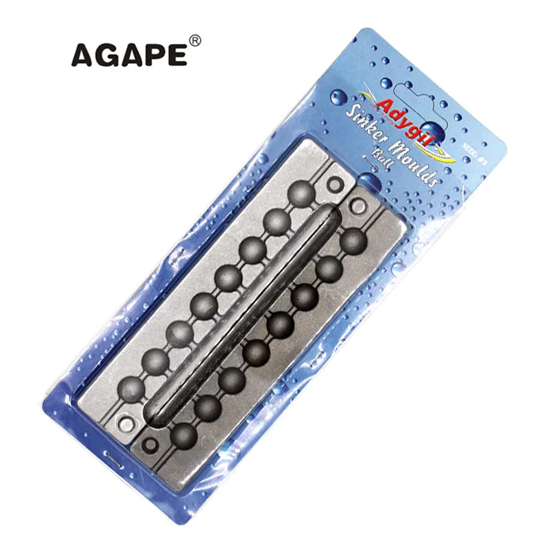 Agape DIY рыболовный шар грузило прессформы ADBASM/#3 мяч 15 г 8 полостей|Рыболовные снасти| |