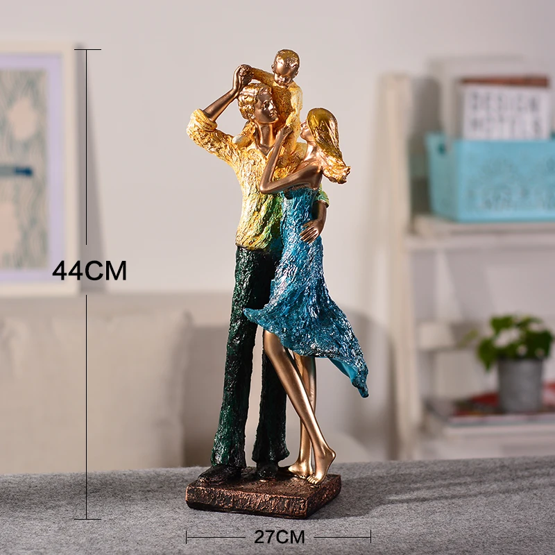 Креативная счастливая семья кормления новая жизнь статуя домашний декор Ремесла