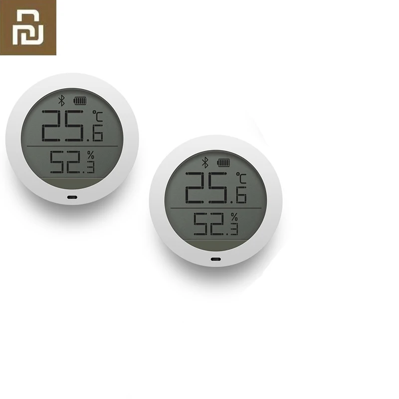 2Pcs Xiao mi jia Bluetooth температура Смарт Hu mi dity сенсор ЖК-экран цифровой термометр измеритель влажности mi Home APP - Цвет: 2Pcs