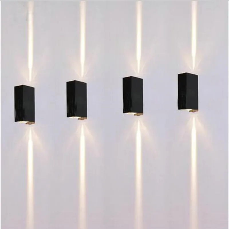Оптовая продажа 2X3W COB LED Наружный свет вверх и вниз 6W светодиодные настенные лампы