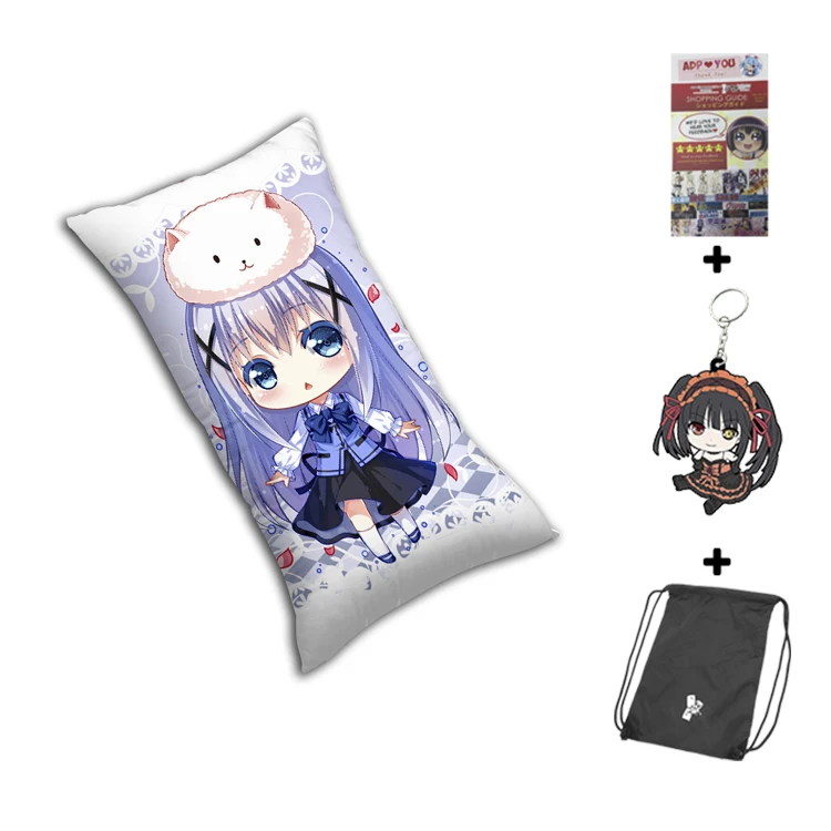 Hobby Express Chino Kafuu-это заказ кролик Аниме Dakimakura Прямоугольная подушка Обложка H0286 |
