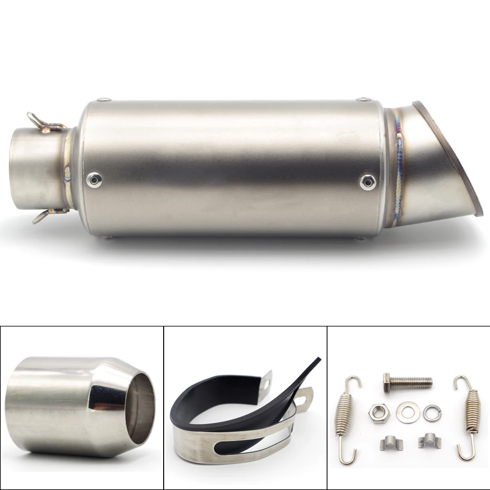 Универсальный глушитель выхлопной трубы мотоцикла 51/61 мм для SUZUKI bandit 600 sv burgman 400
