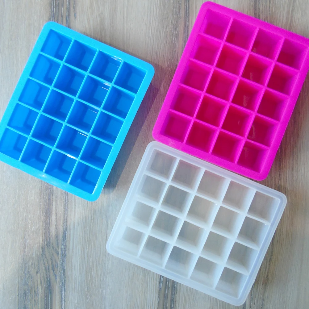 Новинка квадратный Силиконовый поднос для выпечки 20 ячеек 2 5 см |
