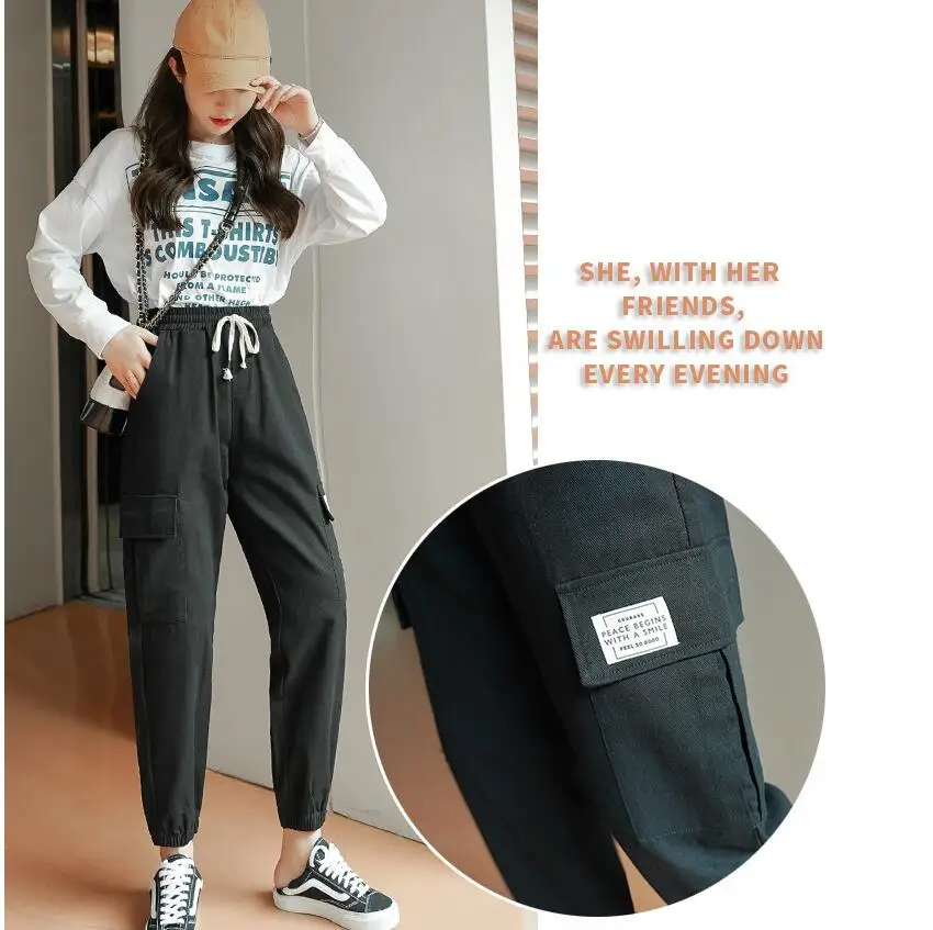 Свободные bf тонкий высокий талия ветреный жир мм Тонкий повседневные Прямые