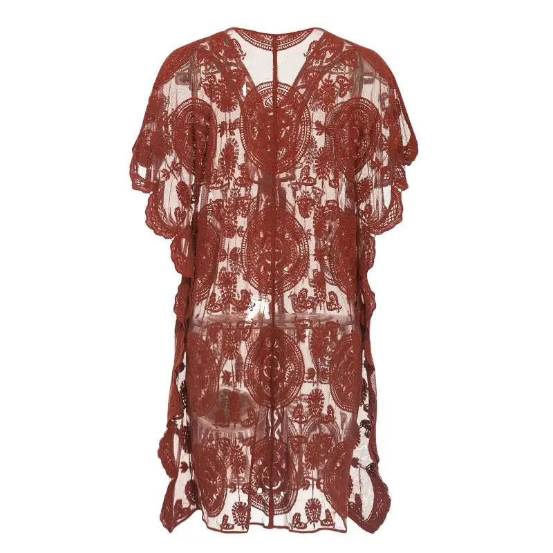 Куркума v образным вырезом пляжное покрытие перекрестное Платье на шнуровке