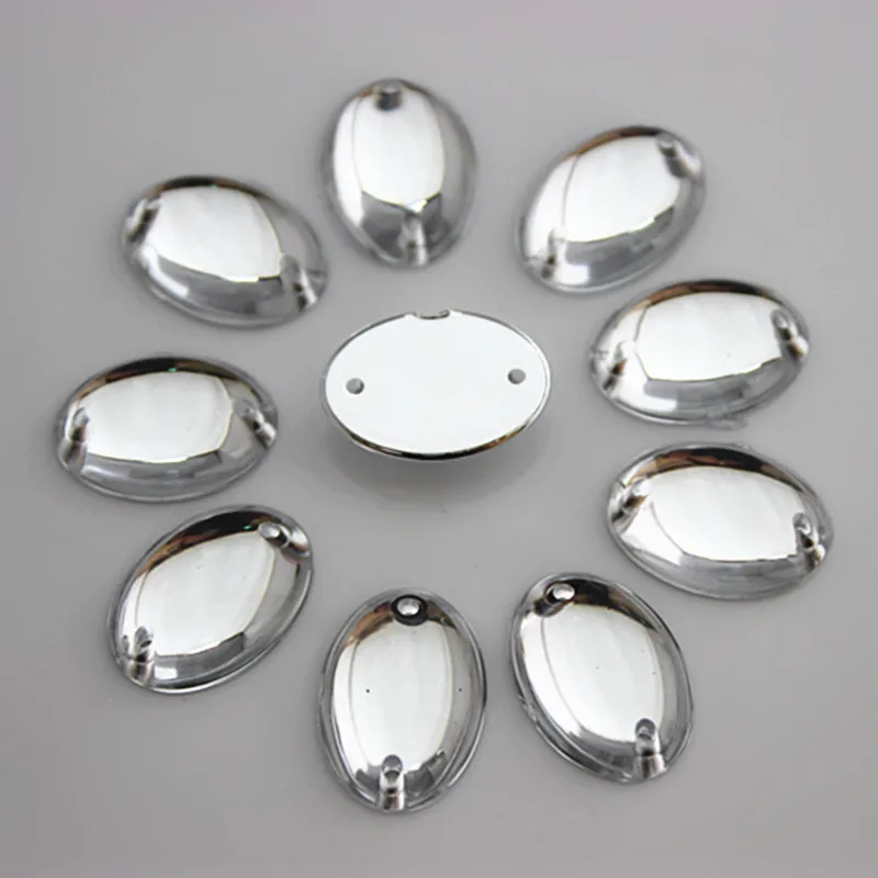 Micui 100 шт. 10*14 мм овальные камни кошачий глаз акриловые Стразы пришивные стразы с