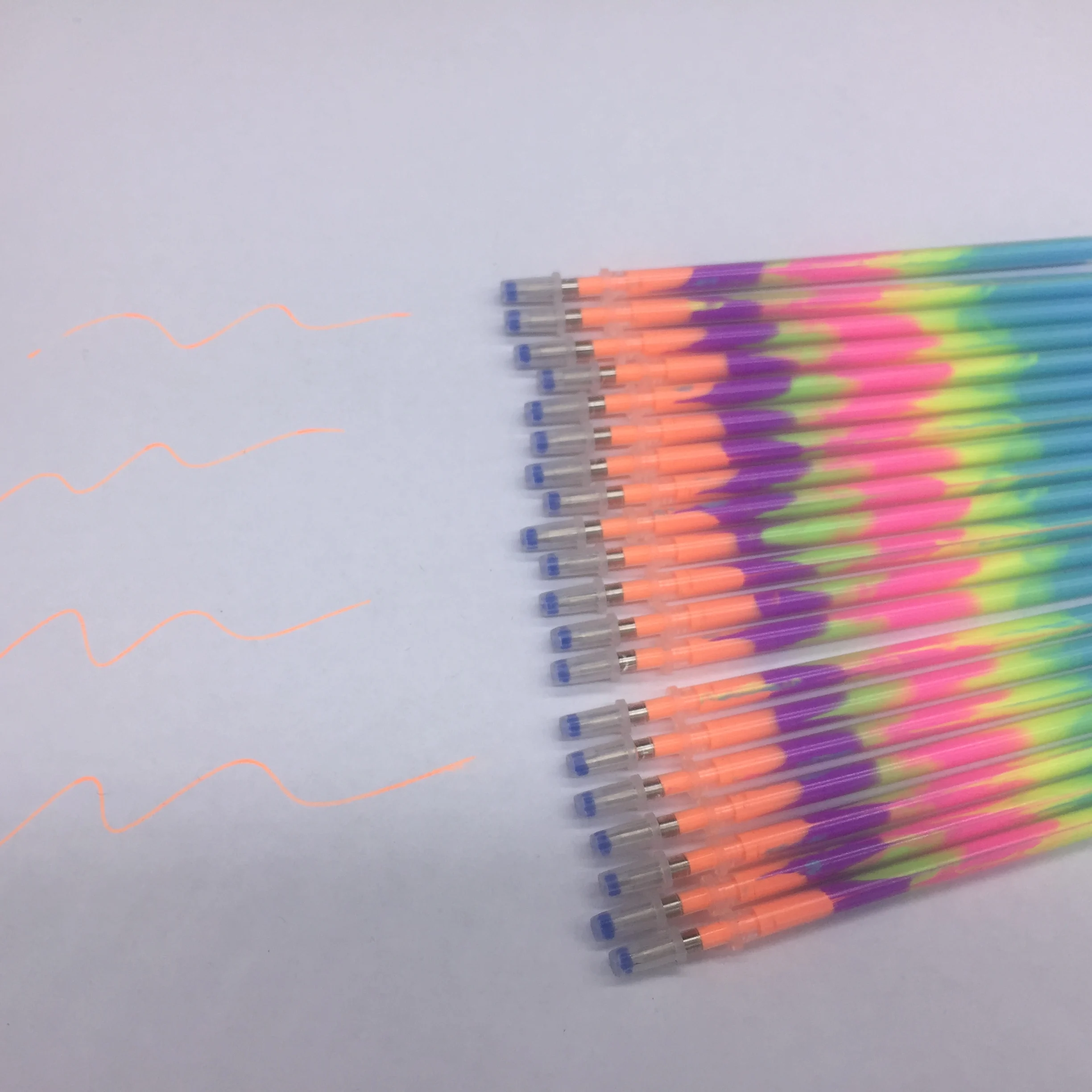 

20Pcs / Lot Multi color Rainbow Refill Highlighters Gel Pen ball point pen Students painting graffiti fluorescent Refi