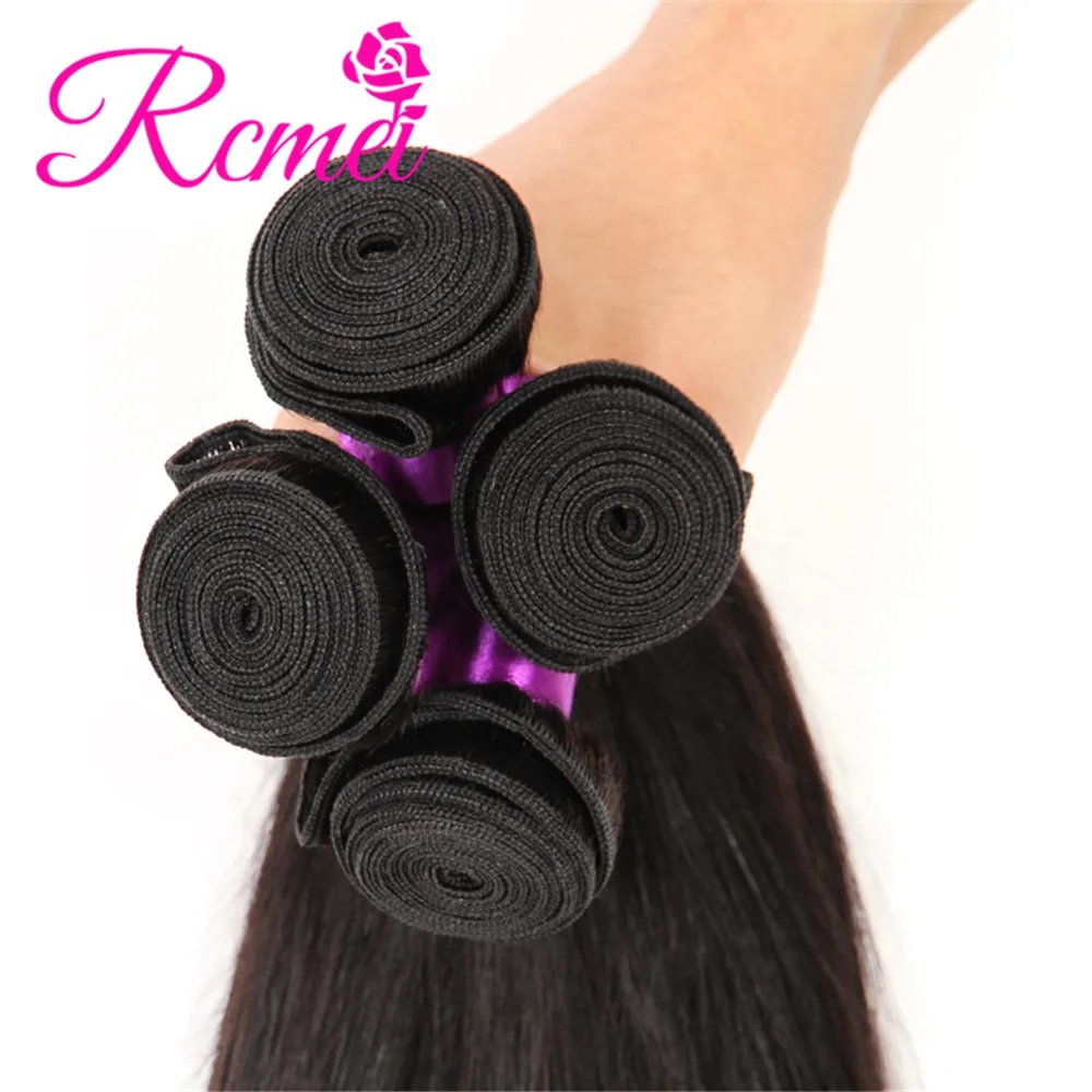 Бразильские прямые волосы пучок s 8-32 дюймов длинные 3/4 сделки не Реми