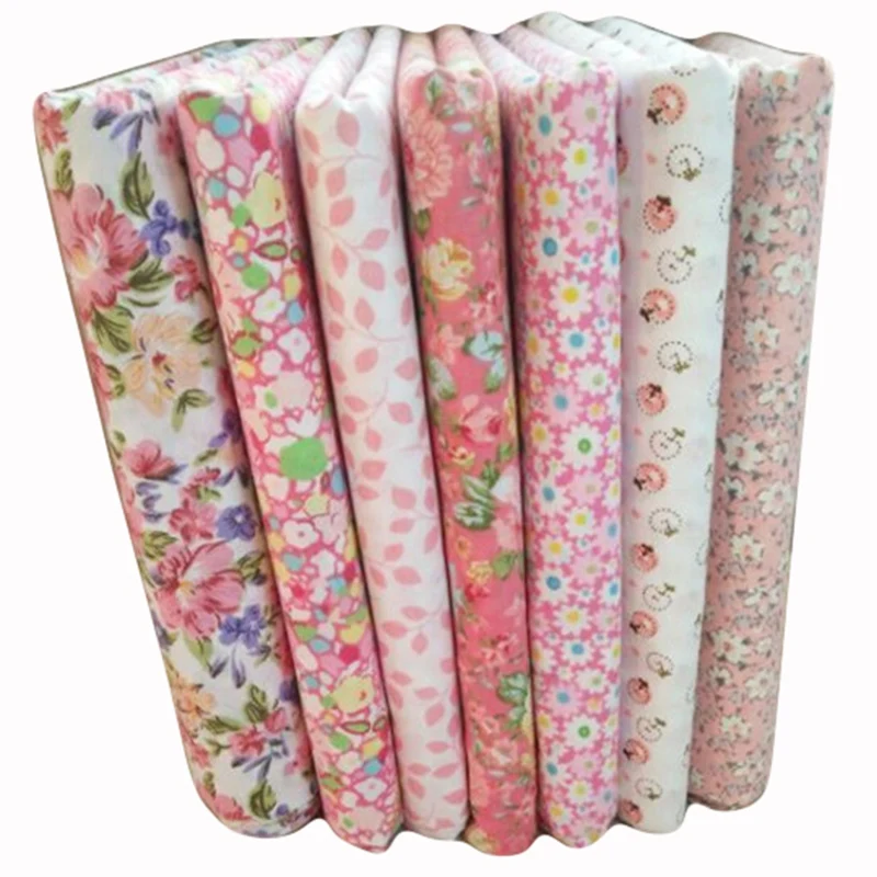 Новинка 7 шт./лот розовая саржа хлопковая ткань стеганая сделай сам ручная работа