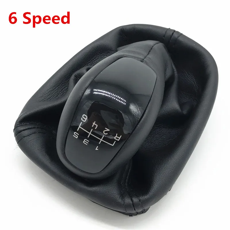 6 Speed No Logo 5 скоростей 6 передач автомобильная ручка переключения передач с кожаным чехлом чехол для Mercedes Benz C Class W203 S203 Classic Avantgarde Elegance - Название цвета: 6 Speed No Logo