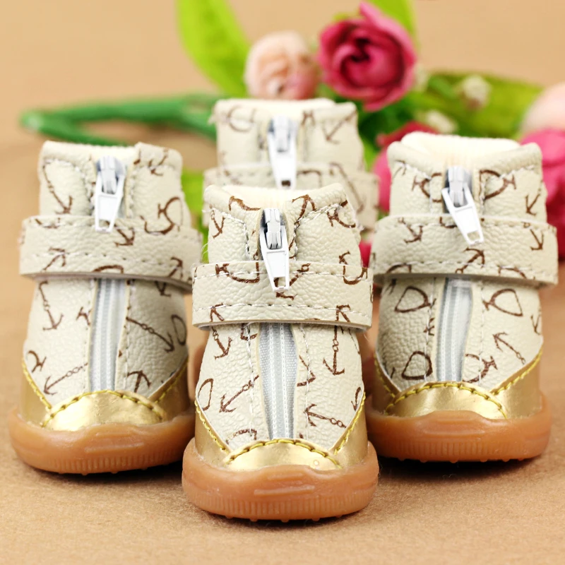 Новинка Ботинки для собак Водонепроницаемая Обувь домашних животных среднего и