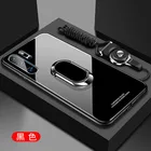 Чехол-накладка для Huawei P30 Pro, закаленное стекло, с магнитным кольцом-подставкой