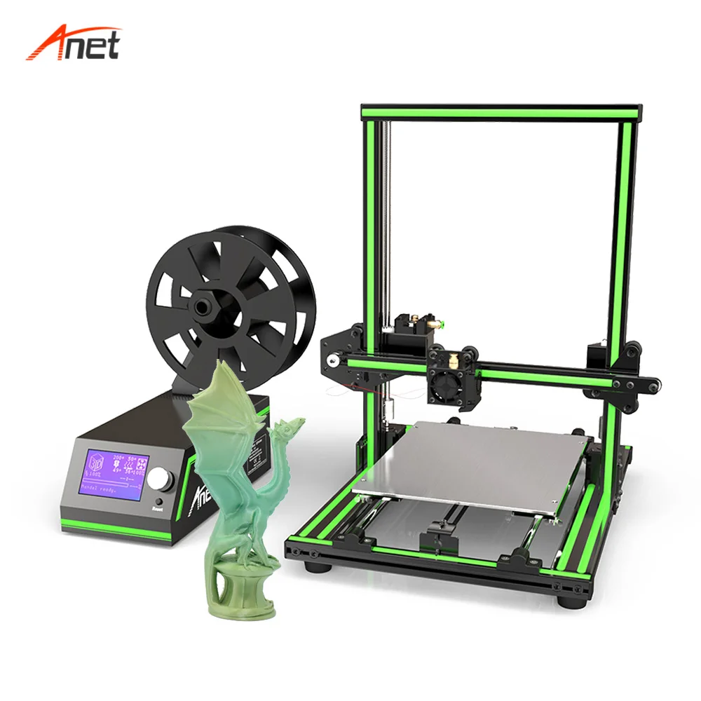 Anet E10 Алюминий рама multi-язык 3D-принтеры Поддержка SD карты Impressora 3d набор «сделай сам» ЖК-дисплей Экран 3d настольная печатная машина