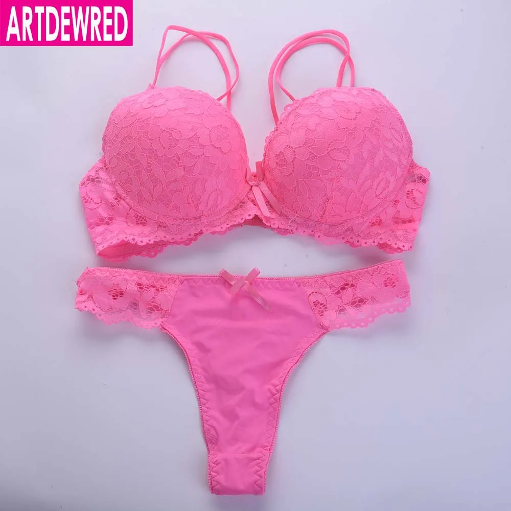 ARTDEWRED, сексуальный Модный комплект бикини с бюстгальтером, бесшовное женское нижнее белье с эффектом пуш-ап, женское нижнее белье, бюстгальтеры, стринги, комплекты 34, 36, 38, 42, чашка CD