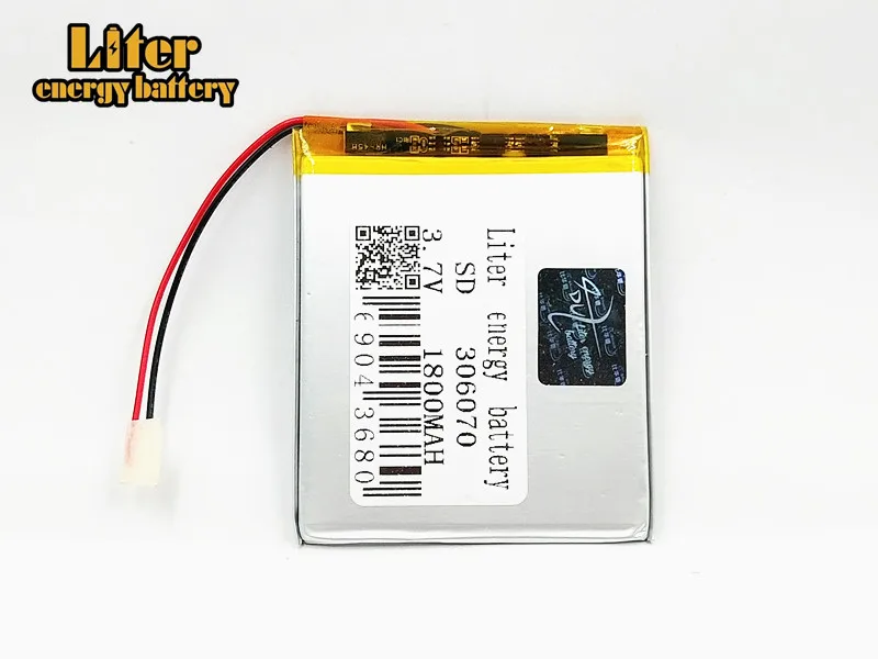 306070 3.7V 1800mAh Rechargeable li Polymer Battery For PDA GPS DVR E-Book Tablet PC Power Bank Wexler Book E6005 356070 | Электроника