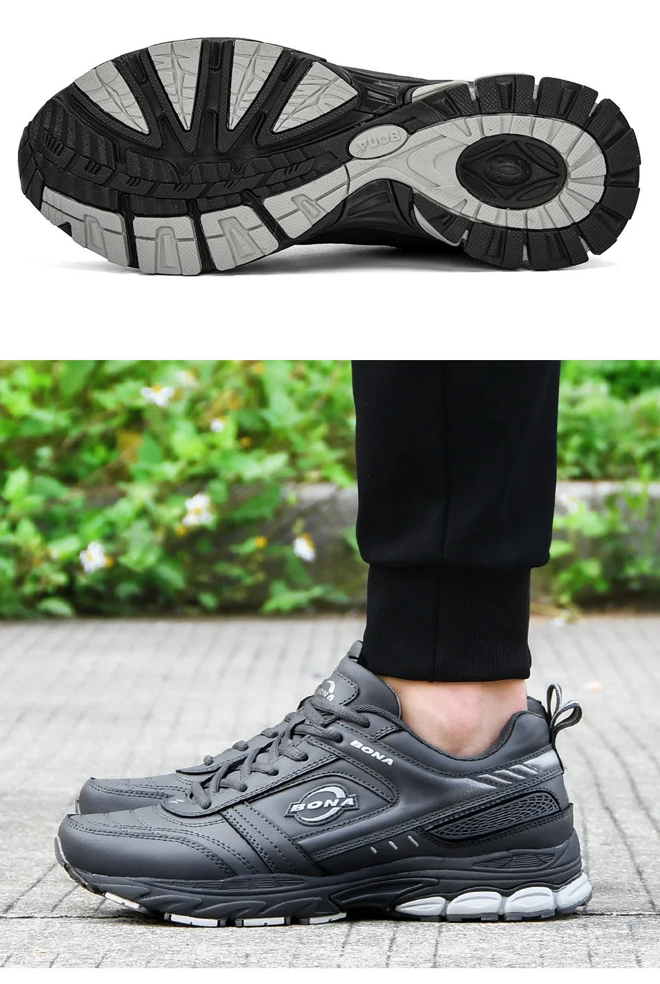 BONA/ мужские летние повседневные кроссовки для бега; кожаные кроссовки; Zapatillas; спортивная обувь; мужские Прогулочные кроссовки; удобные мужские кроссовки