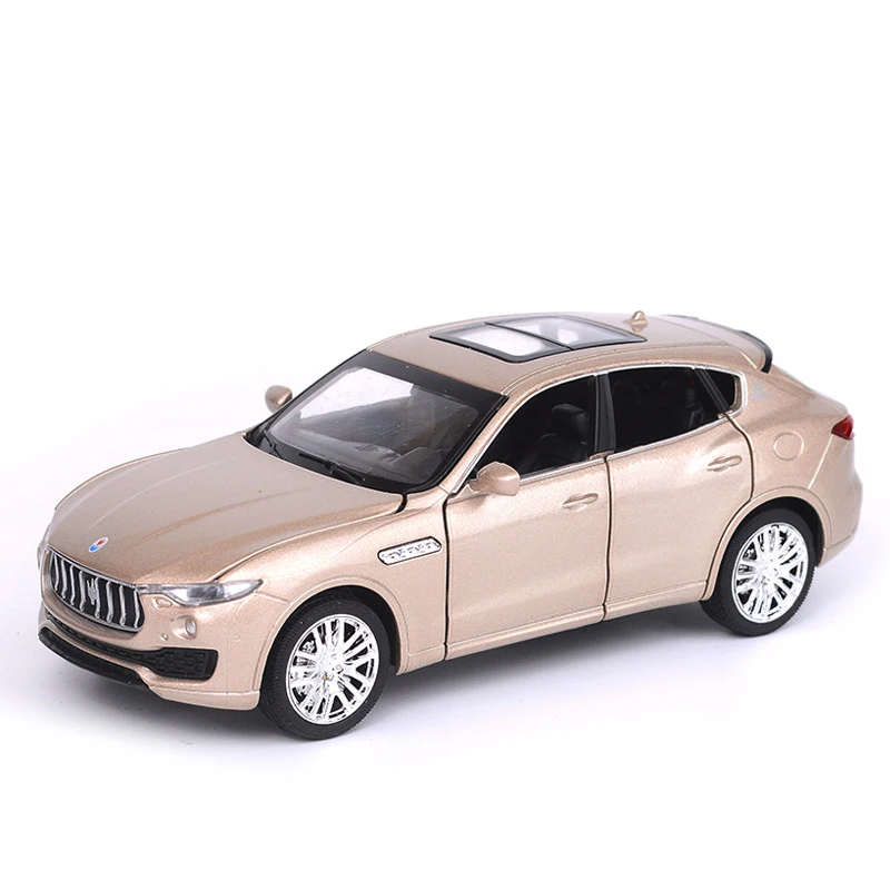 Литой Автомобиль SUV Maserati Levante 1:32 модель автомобиля из металлического сплава моделирование откатные автомобили игрушки для детей Подарки для детей - Цвет: Золотой