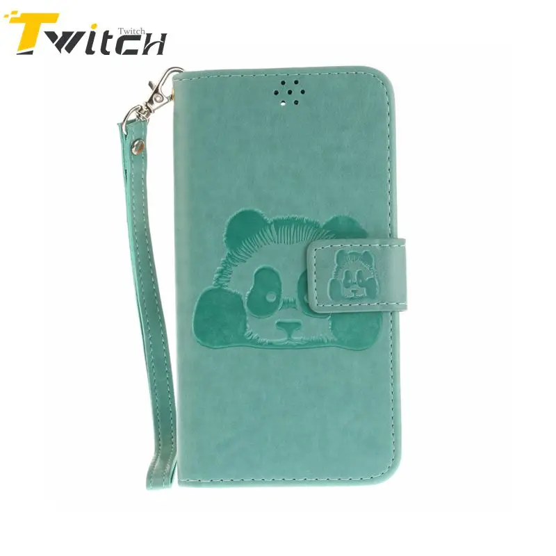 Дергаться 3D рельеф Panda тиснением узор Бумажник кожаный чехол 5.0 для LG LV3 MS210