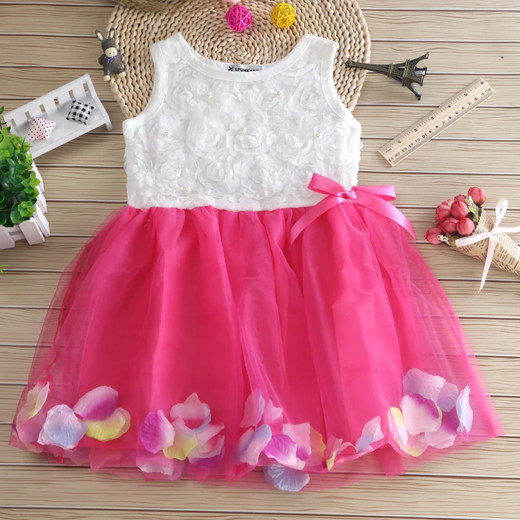 Новинка Vestido Infantil милые кружевные платья с цветочным рисунком для девочек летнее