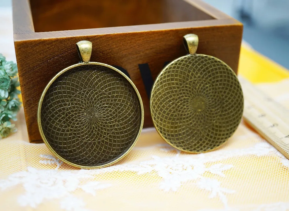 Круглые металлические кабошоны 1 шт./лот внутренний размер 40 мм основа для