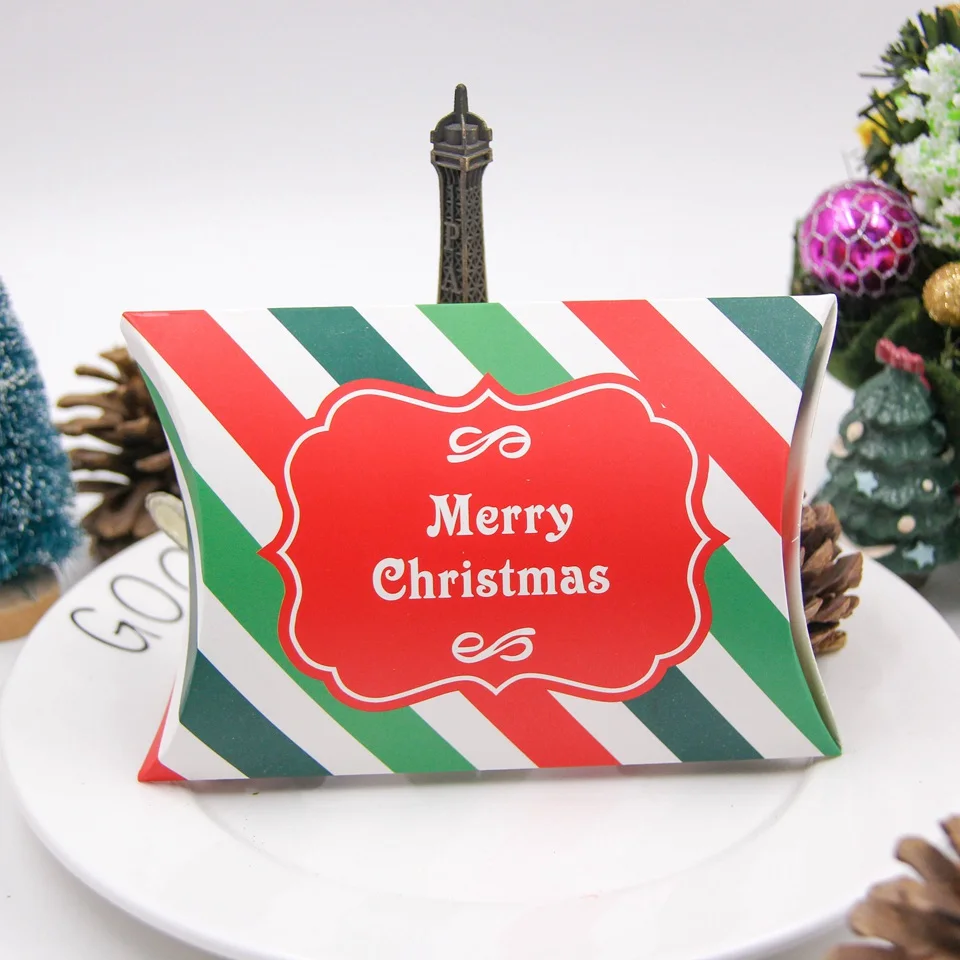 1PC Red green 1 набор оленей и Санта-Клауса, рождественские подарочные коробки для конфет, упаковочные коробки для гостей, Подарочная сумка для рождественской вечеринки, Подарочный декор для детей - Цвет: 1PC Red green