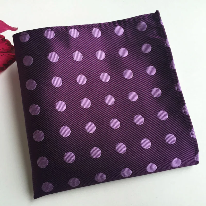 Платок в горошек для мужчин костюм из полиэстера 25*25 см карманное квадратное