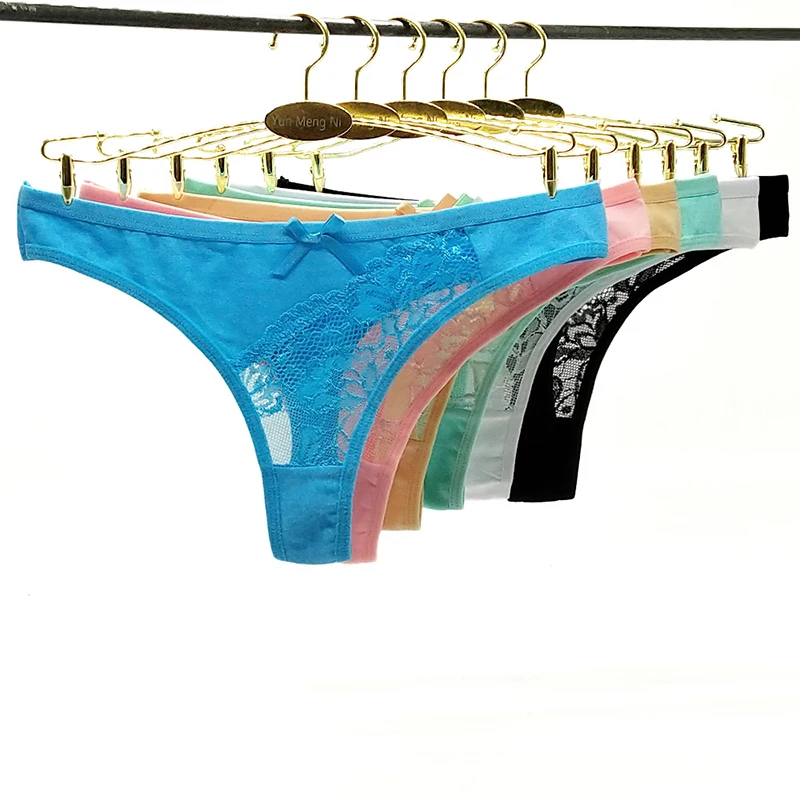 Трусики для женщин 6 шт./лот кружевное женское нижнее белье сексуальные стринги